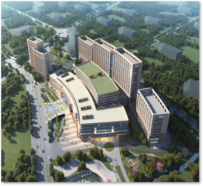 Architectural rendering of planned campus development